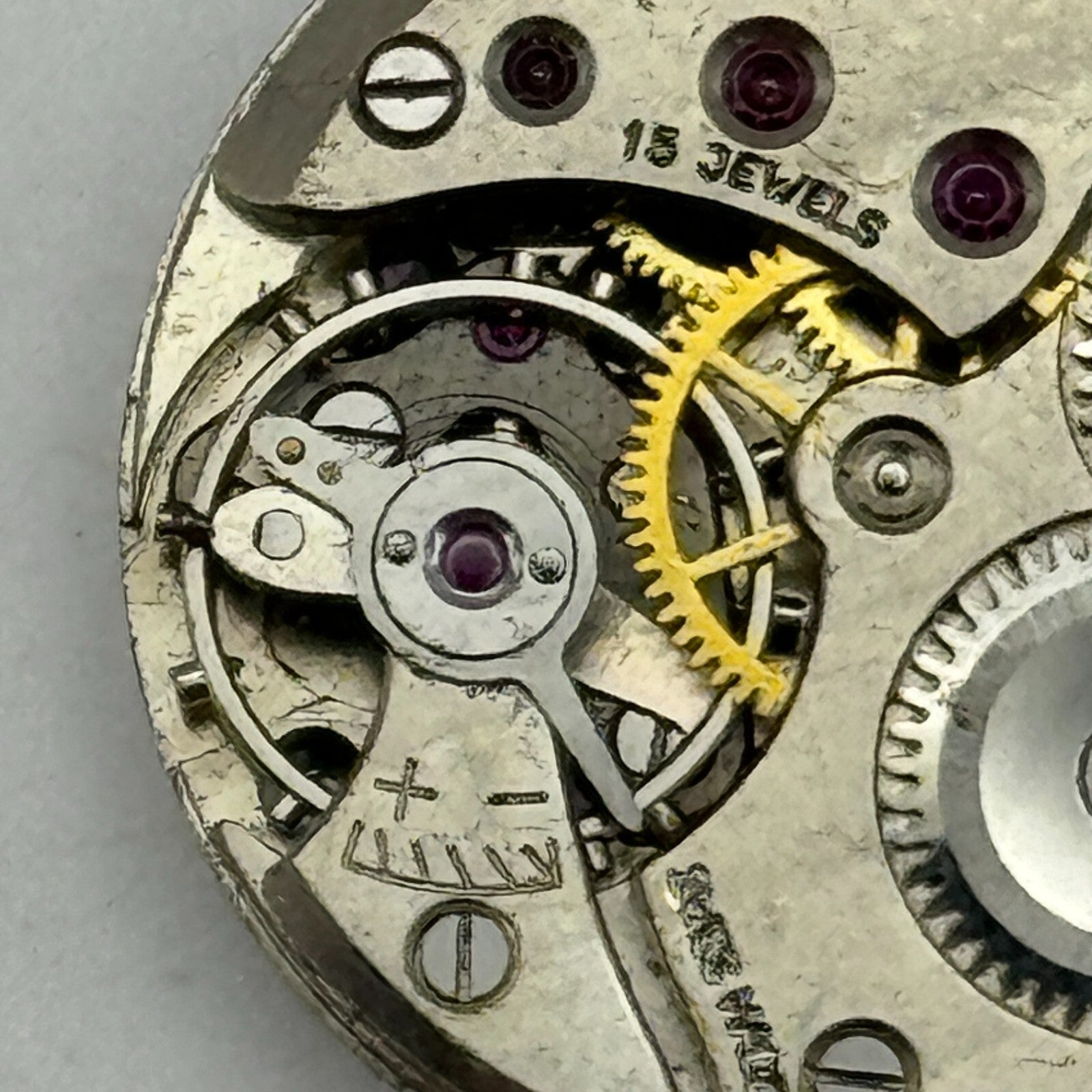 19.6mm Limit Revue Cal 78 Roman Numerals Trench Manual Wind Watch Movement PARTS