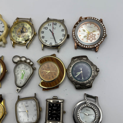 Bundle Of 16 Quartz Watches Modern / Vintage Untested Parts / Repair / Crafts