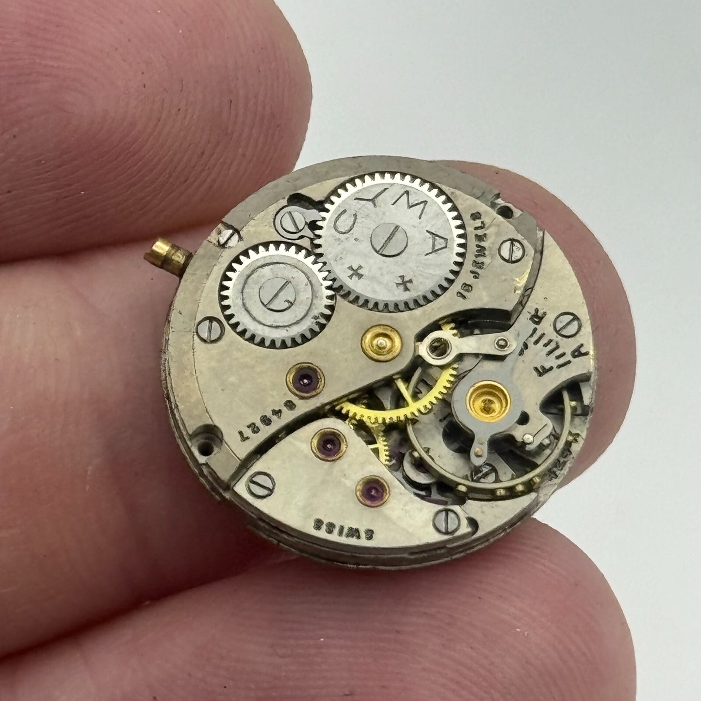 19.7mm Cyma Ref 424k Sub Seconds Manual Wind Watch Movement Swiss Vintage PARTS