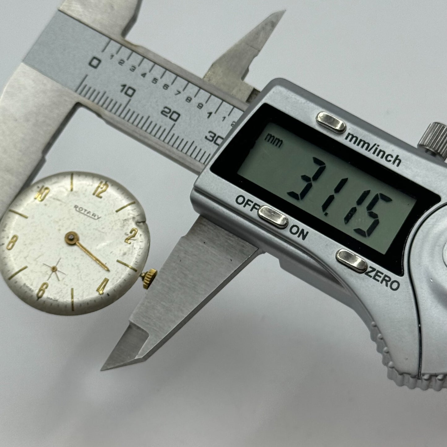 23.5mm Rotary Mens Peseux 320 Manual Wind 15 Jewels Watch Movement PARTS REPAIR