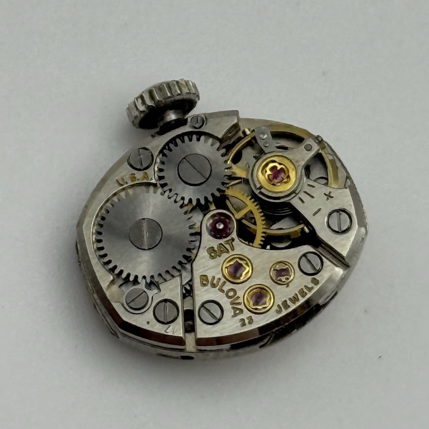 13.1mm Vintage Ladies Bulova 5AT Manual Wind Swiss Watch Movement PARTS REPAIR