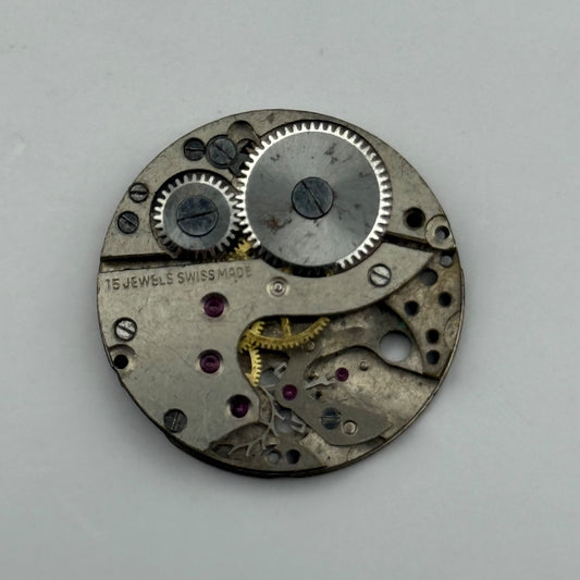 Arogno A151 Watch Movement Manual Wind Vintage Incomplete Parts Repair 23.6mm