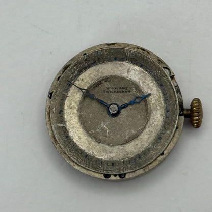 23.6mm Vintage Williams Twickenham V.W.C Trench Watch Movement Manual Wind PARTS