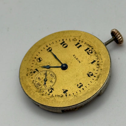 1920 Antique 6/0s Elgin 431 Model 2 American Watch Movement PARTS REPAIR SPARES