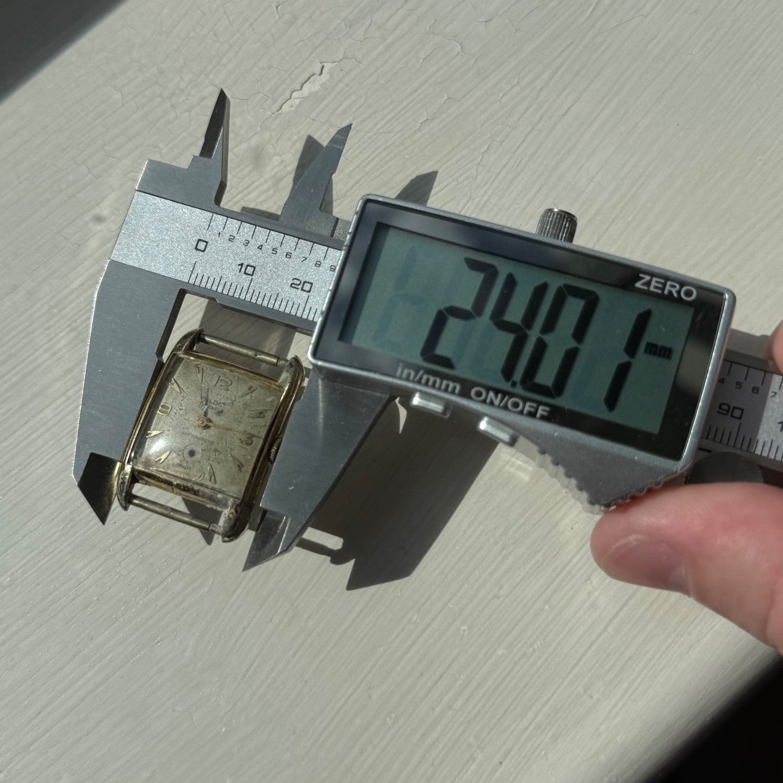 22mm Vintage 15 Jewels Antimagnetic Swiss Aluminium Manual Wind Watch For PARTS