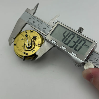 44.9mm Antique Collingwood & Son The Cleveland Pocket Watch Movement PARTS SPARE