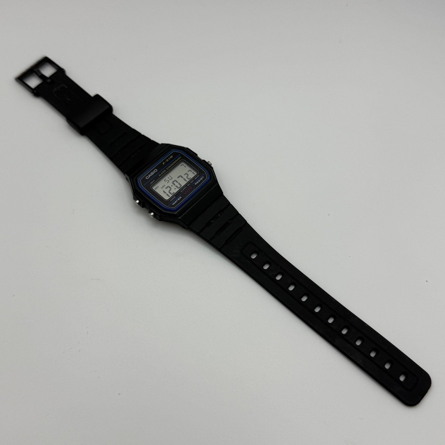 Casio Digital Watch F-91W 593 Alarm Chronograph Quartz 35mm Unisex Rubber Strap