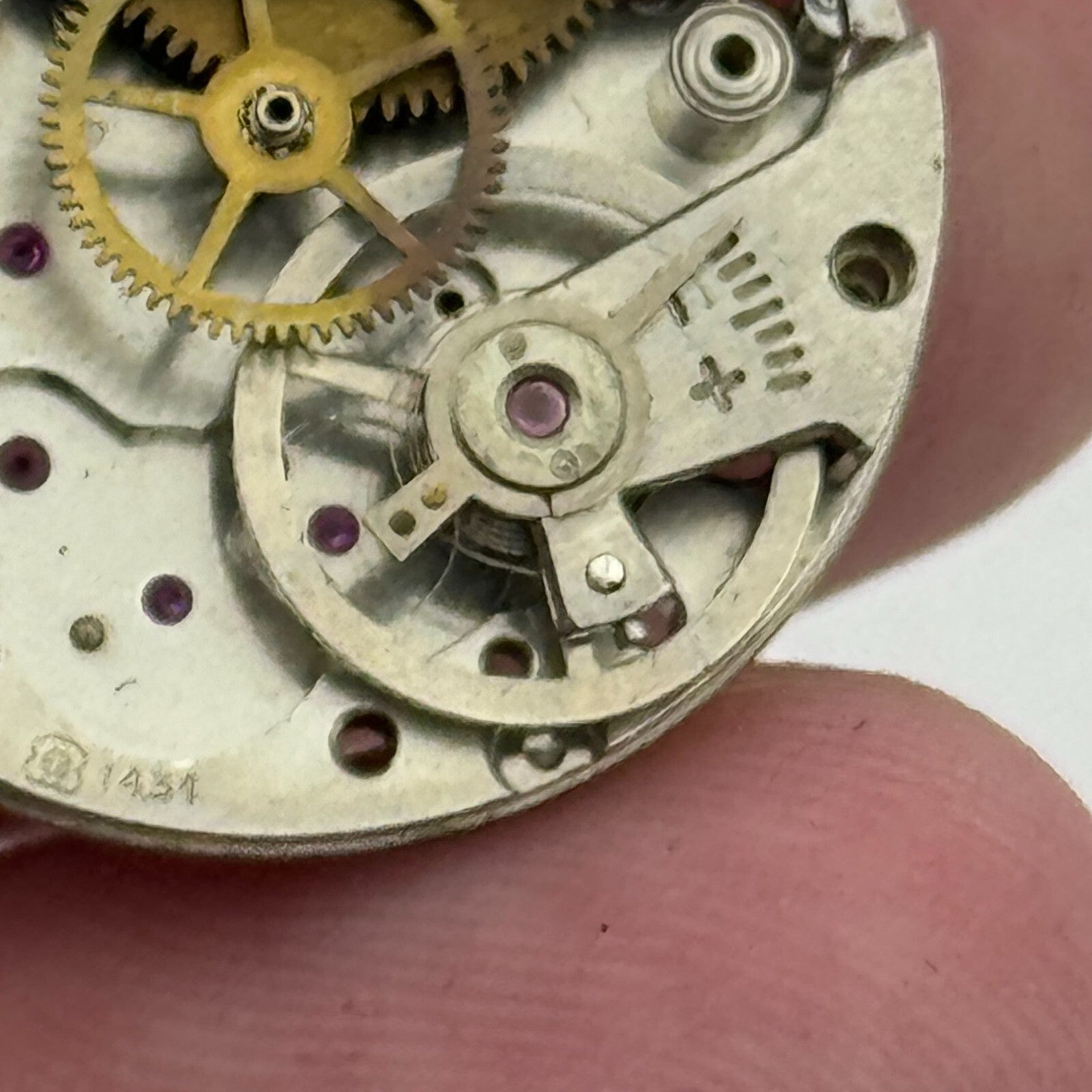 23.6mm Arbor EB 1451 Swiss Manual Wind 17 Jewels Watch Movement PARTS REPAIR