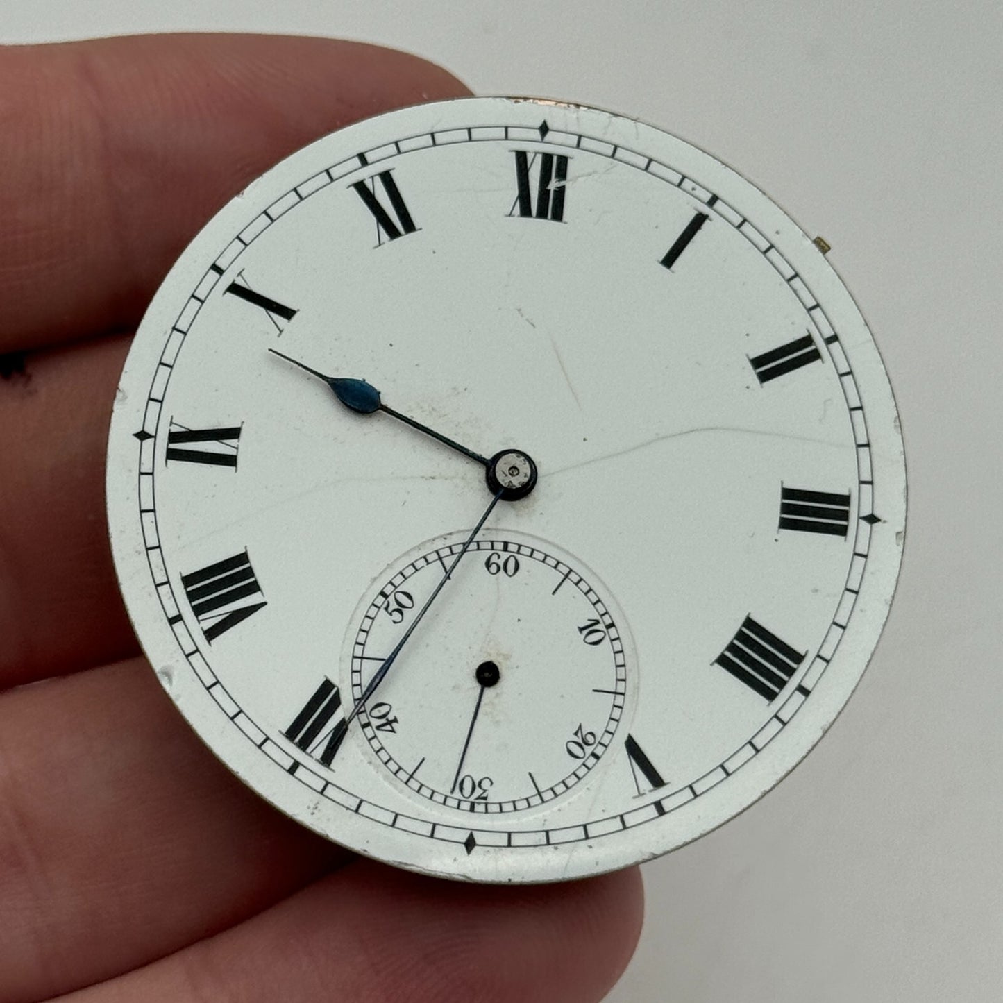 45mm Open Face Unidentified Swiss Pocket Watch Movement PARTS REPAIR SPARES