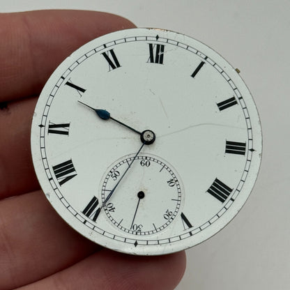 45mm Open Face Unidentified Swiss Pocket Watch Movement PARTS REPAIR SPARES
