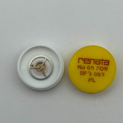 BFG 866 Balance Wheel Complete And Spring PL Renata 65 Watch Movement Parts NOS 