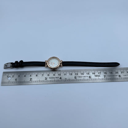 GoGoey Ladies Quartz Watch Mother of Pearl Dial Black Strap Working 24mm