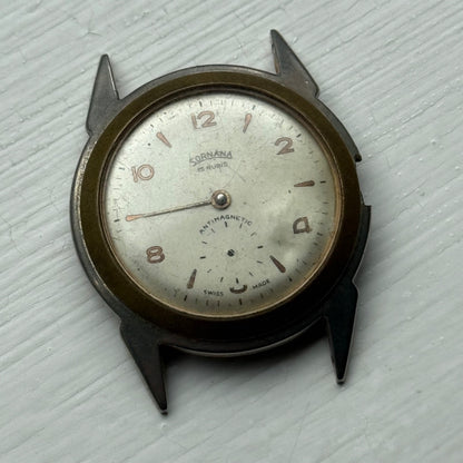 35mm Vintage Sornana 15 Rubis Swiss EB? Manual Wind Watch FOR PARTS / REPAIR