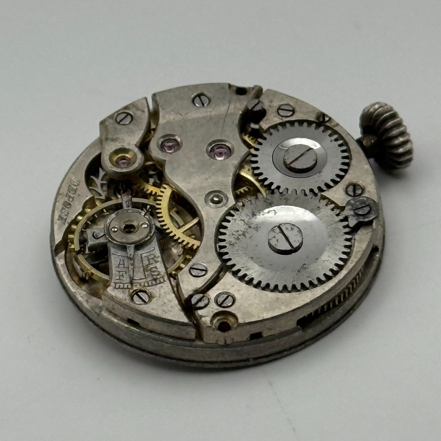 Depose 858 Patent 51482 Trench Watch Movement Manual Wind Vintage Parts 24.8mm