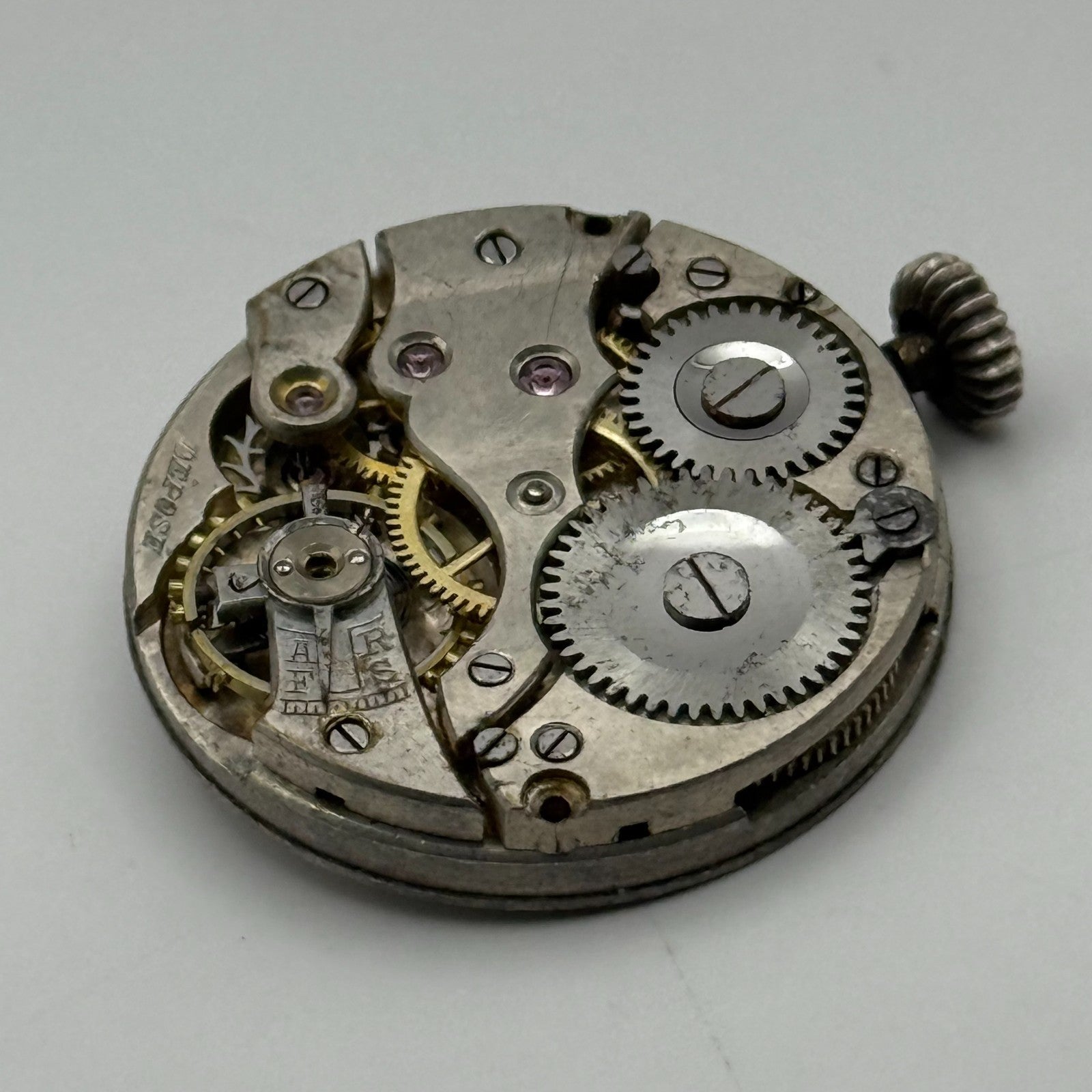 Depose 858 Patent 51482 Trench Watch Movement Manual Wind Vintage Parts 24.8mm