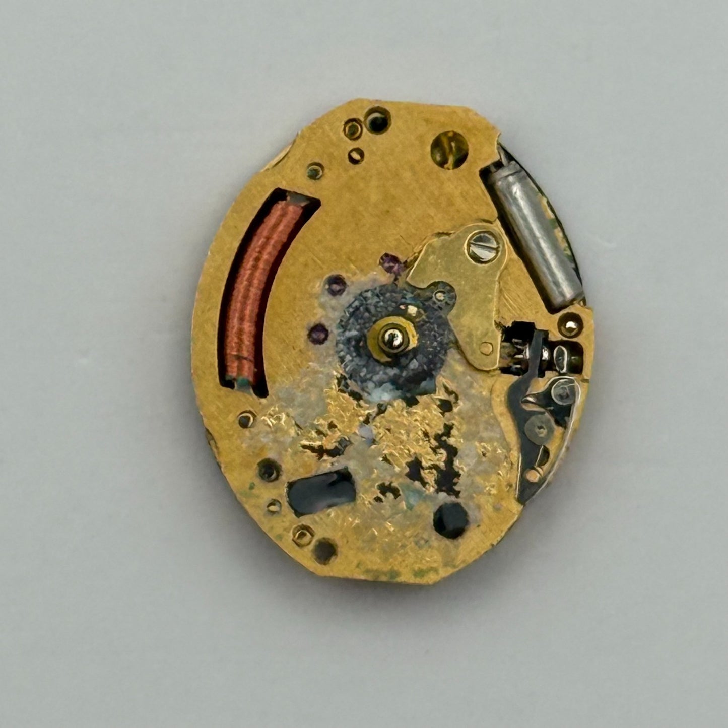 Omega 1455 Quartz Watch Movement Incomplete Swiss Ladies Vintage Parts Repair