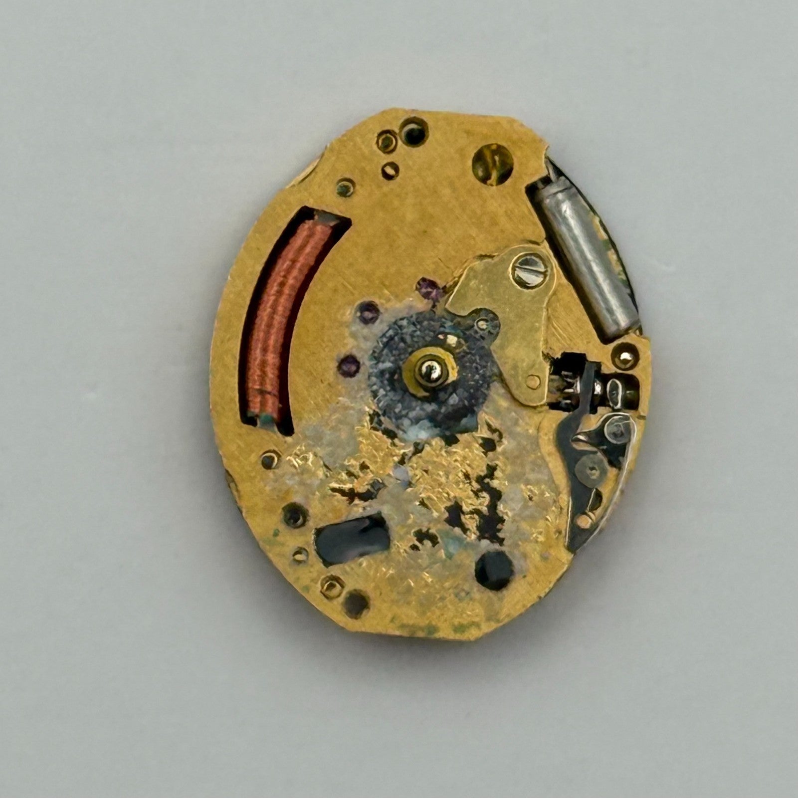 Omega 1455 Quartz Watch Movement Incomplete Swiss Ladies Vintage Parts Repair