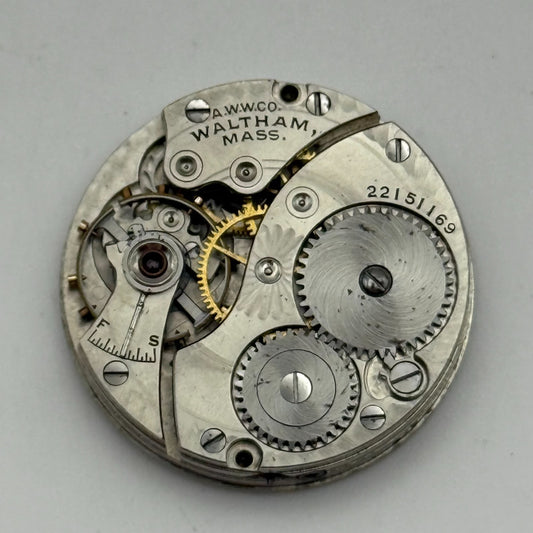 Waltham Grade 510 Model 1912 American Watch Movement 6/0s Parts Repair