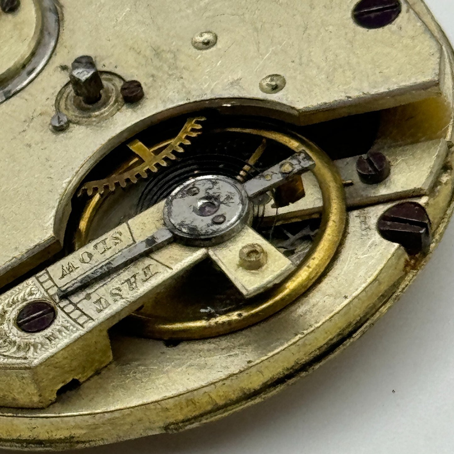 40.7mm Antique Nordmann Geneve Key Wound Pocket Watch Movement PARTS REPAIR