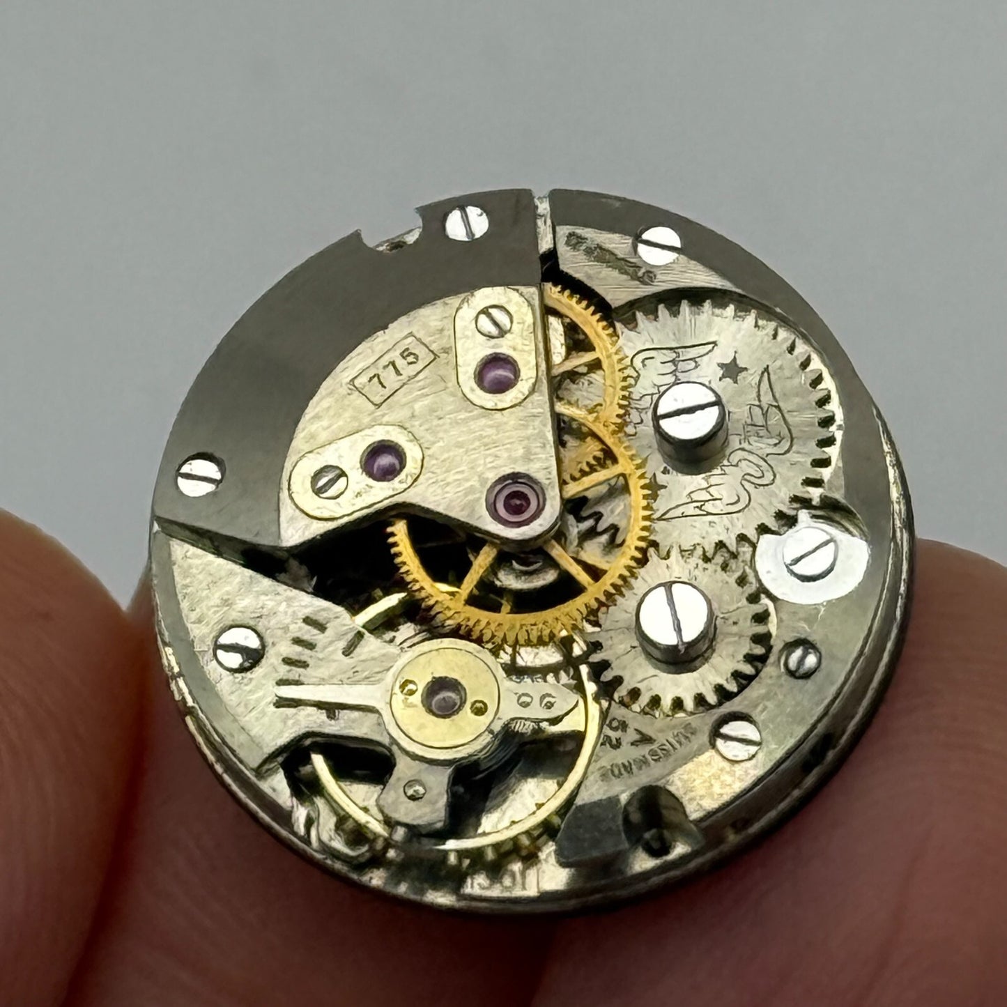 19.8mm Vintage Rotary ETA 1301 Swiss Manual Wind Watch Movement PARTS REPAIR