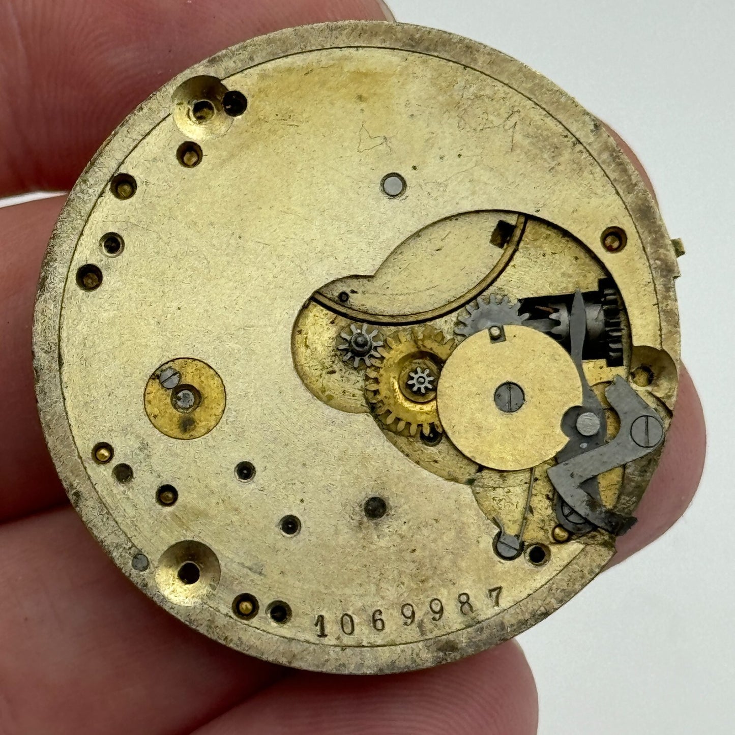 40.6mm Antique Patent 16831 Possible Longines Pocket Watch Movement PARTS SPARES