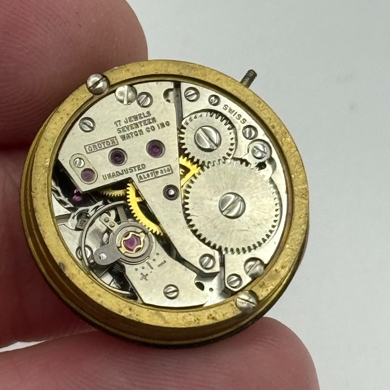 23.6mm Croton AL97 F314 Manual Wind Watch Movement Swiss Vintage PARTS SPARES