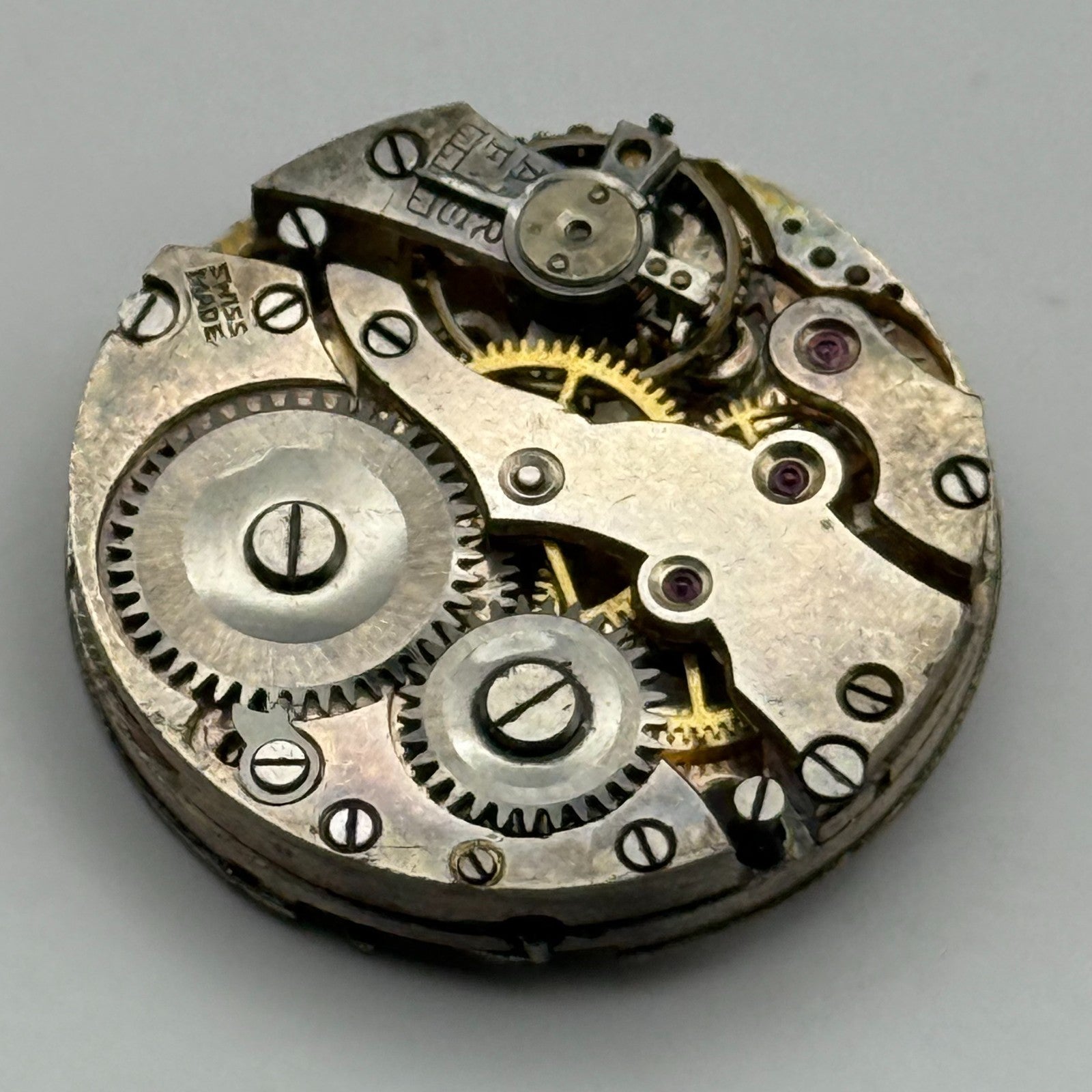 AS A Schild Swiss Watch Movement Manual Wind Vintage Parts Repair Spares 23.5mm