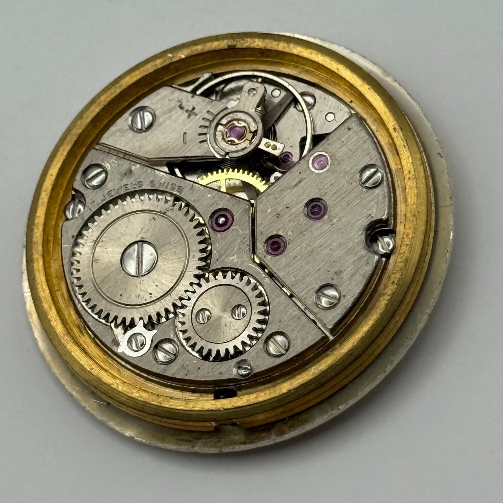 Peseux 320 Watch Movement Avia Manual Wind Vintage Swiss 17 Jewels Parts 30.4mm