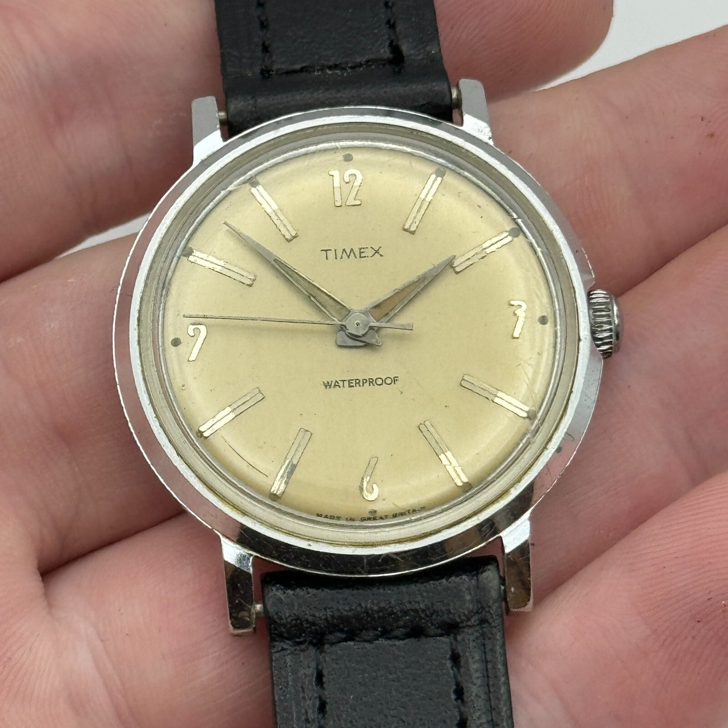 34mm Men’s Vintage Timex GB Made Waterproof Dustproof Aluminium Watch PARTS