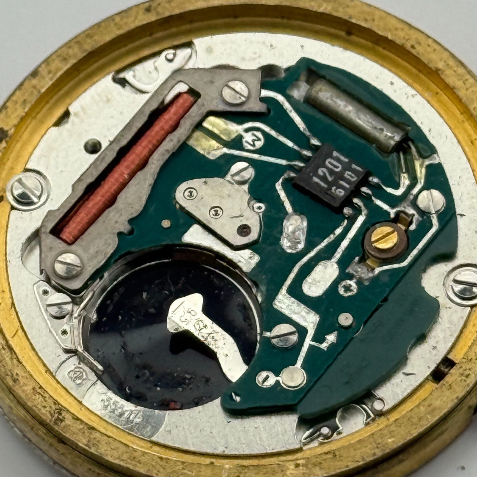 ETA 555.115 Quartz Watch Movement Garrard Date Vintage Swiss Parts Repair 31.5mm