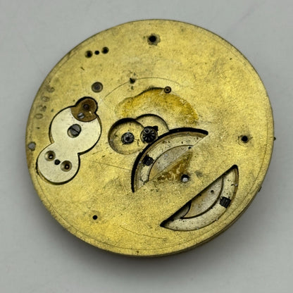 45.5mm Antique Unidentified Key Wound Pocket Watch Movement PARTS REPAIR SPARES