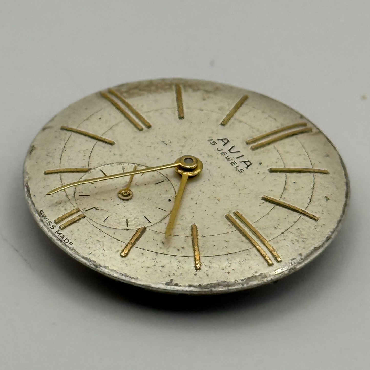 AS 1123 1124 Watch Movement Avia Manual Wind Vintage Swiss Parts Repair 25.8mm
