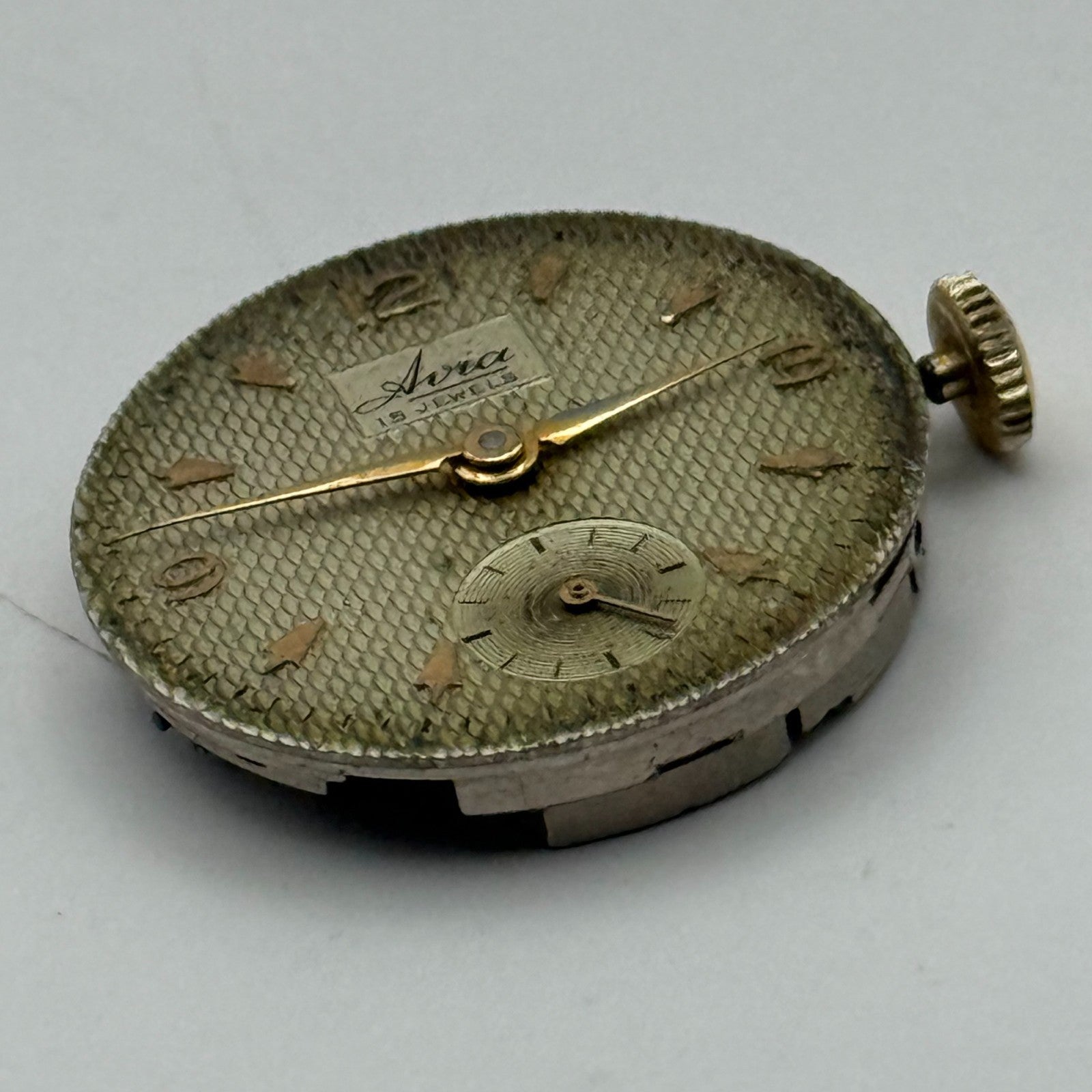 AS 1002 984 Watch Movement Avia Manual Wind Vintage Swiss Parts Repair 23.4mm