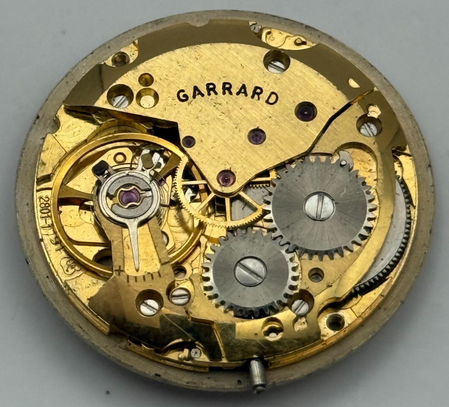 ETA 2801-1 Watch Movement Garrard Manual Wind Vintage Swiss Parts Repair Spares