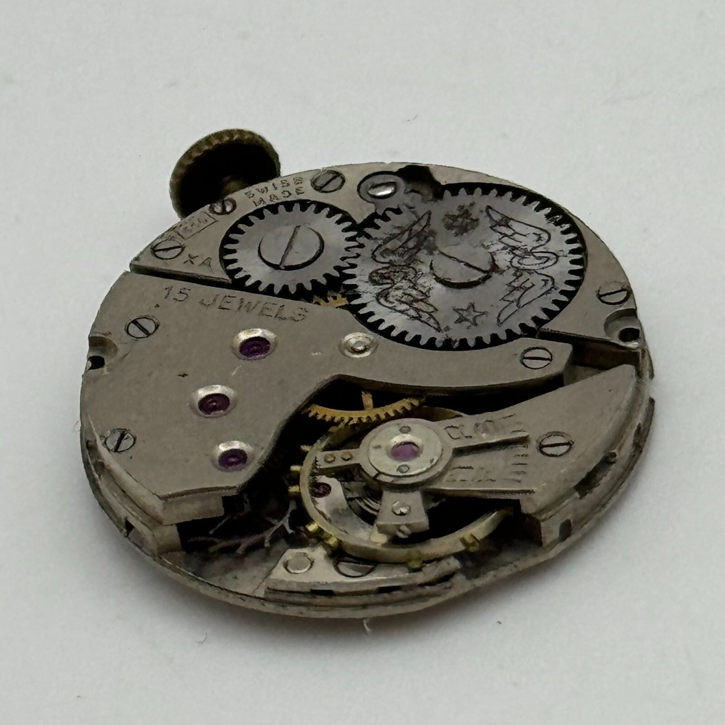 23.6mm Rotary AS 984 Manual Wind 15 Jewels Watch Movement Swiss Vintage PARTS