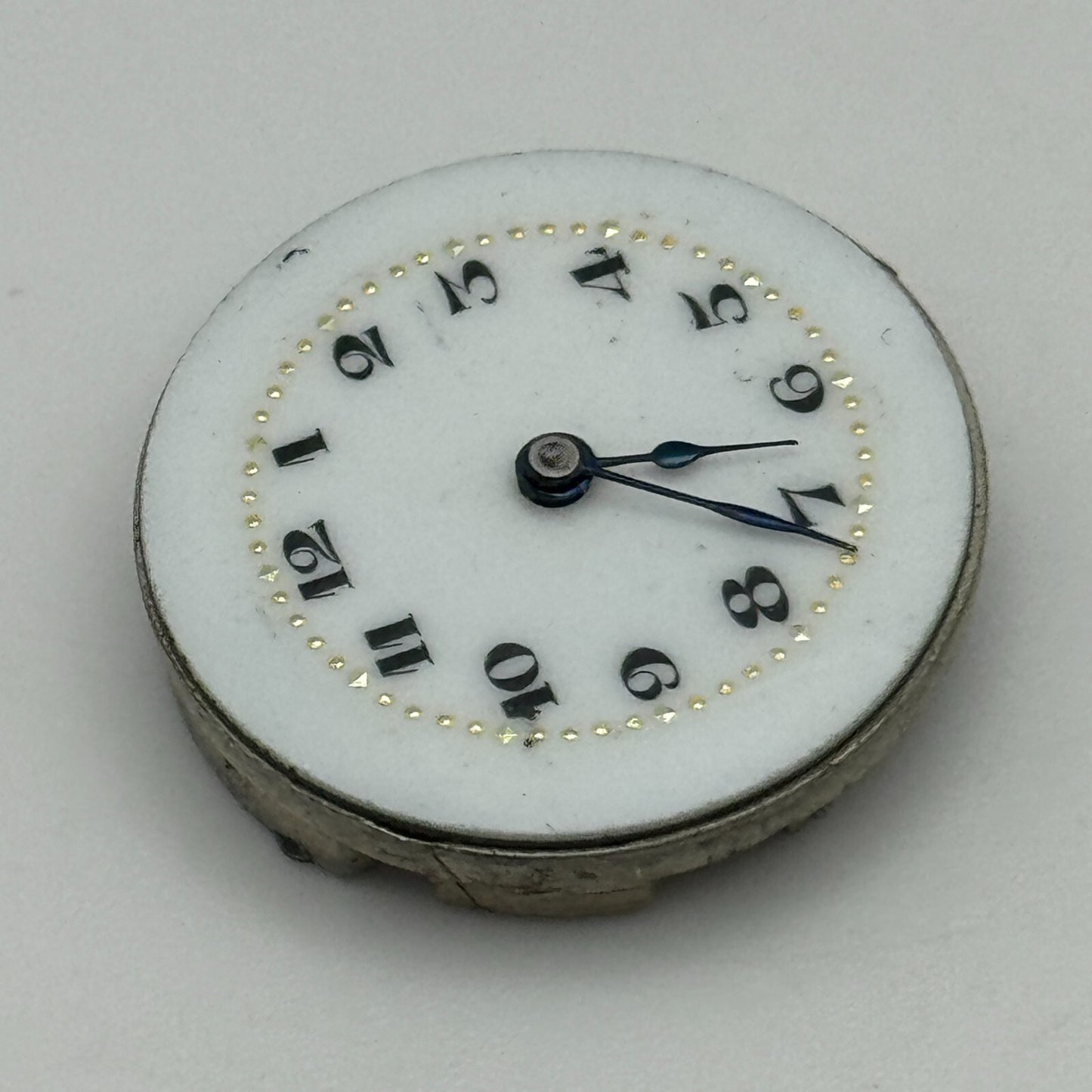 23.6mm 15 Jewels Swiss Porcelain Dial Trench Watch Movement Manual Wind PARTS