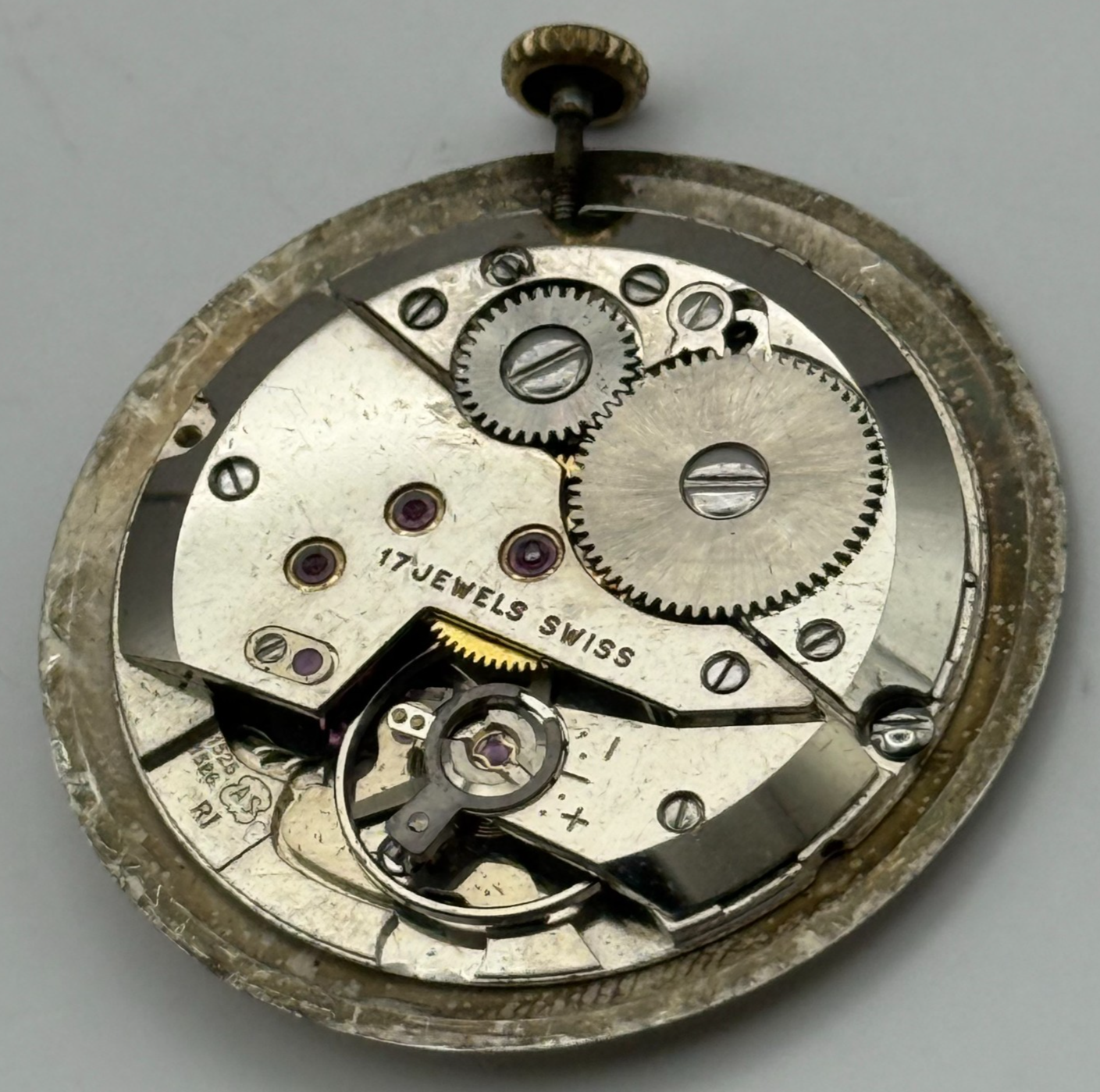 Summit AS 1525 1526 Watch Movement Running Manual Wind Vintage Parts 25.8mm