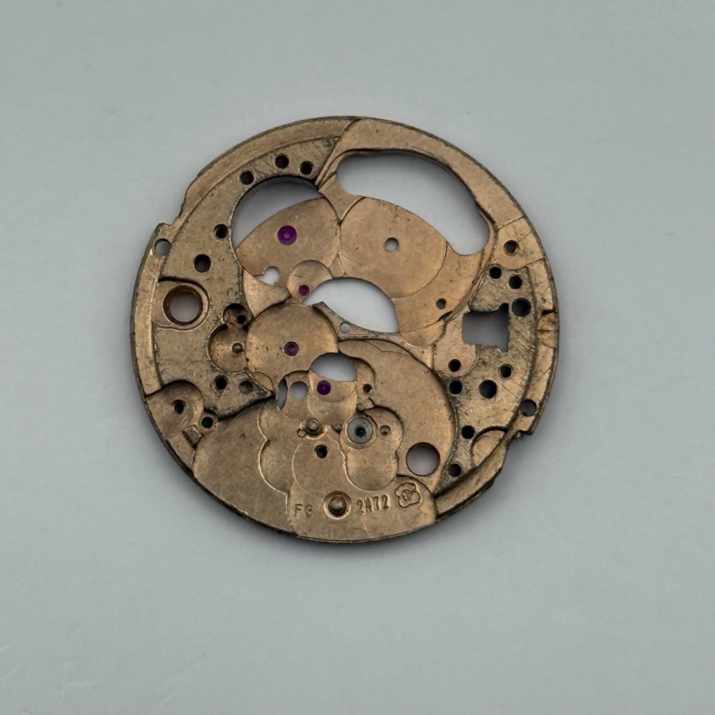 ETA 2472 Watch Movement Main Plate Automatic Vintage Swiss Parts Repair 25.9mm