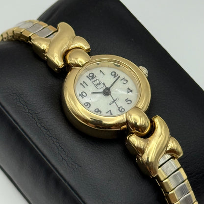 21mm Working Ladies Two Tone Philip Mercier S565S Quartz Watch Expandable Strap