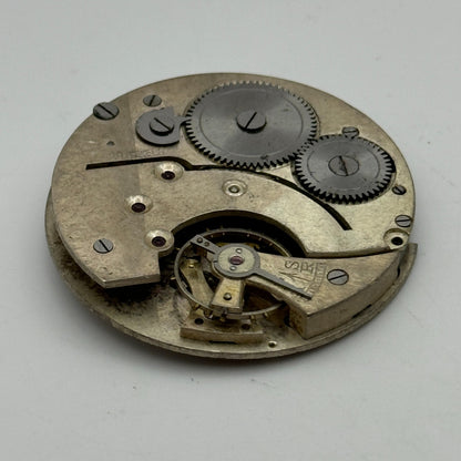 41.5mm 10 Jewels Unidentified Interesting Vintage Pocket Watch Movement PARTS