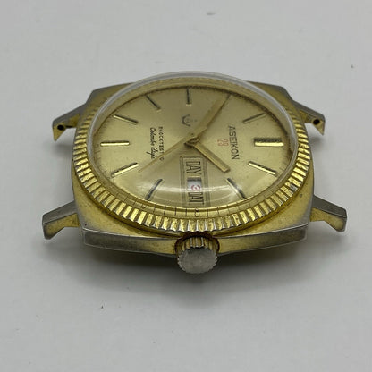 35mm Vintage Gents Aseikon 23 Colombo Style Day Date Watch Head TO RESTORE