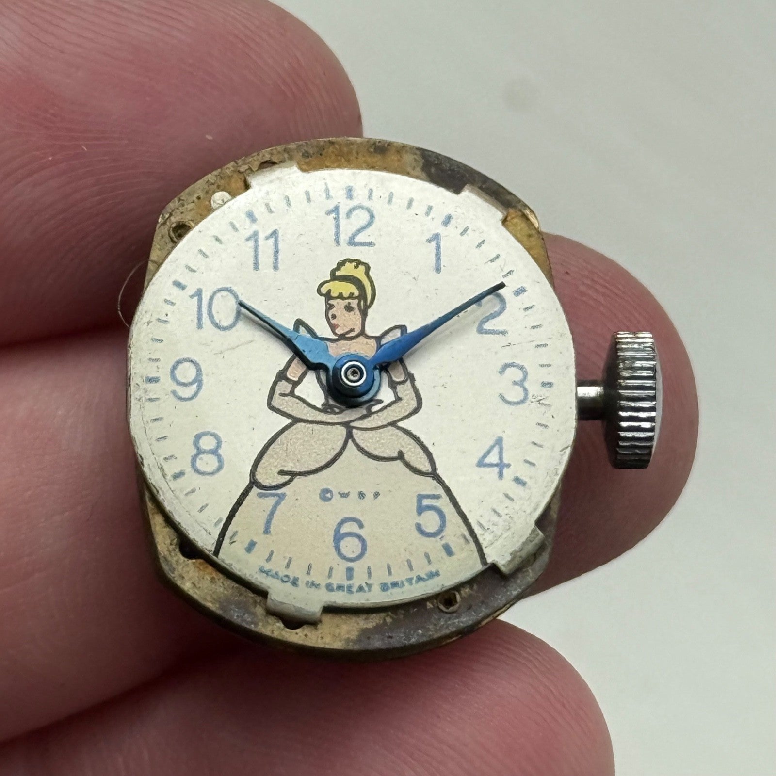 Vintage 1950s Timex Cinderella Great Britain Manual Wind Watch PARTS / REPAIR