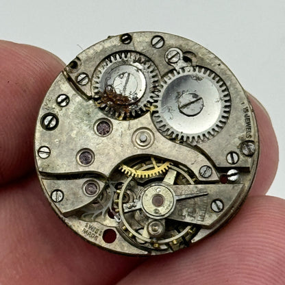 23.6mm Balance Intact 15 Jewels Manual Wind Watch Movement Swiss Vintage PARTS