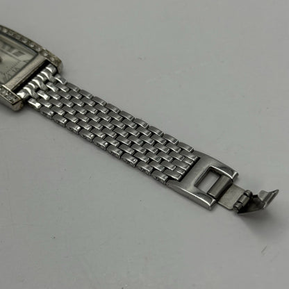 20mm Working Ladies M&S Silver Tone Jewelled Quartz Watch Broken Strap