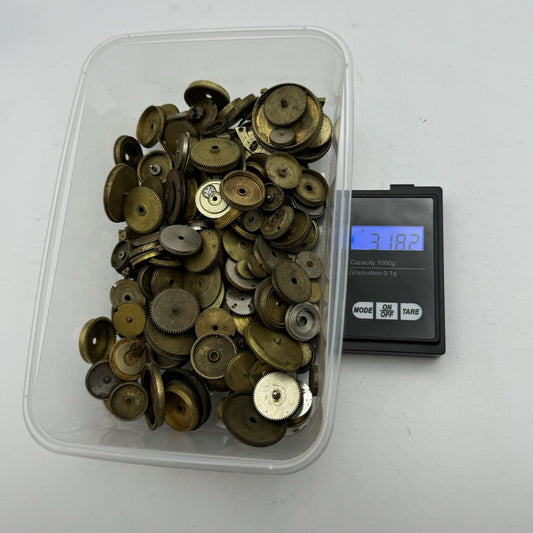 310 Grams Job Lot Of Mainspring Barrels Assorted Parts / Repairs Watchmakers