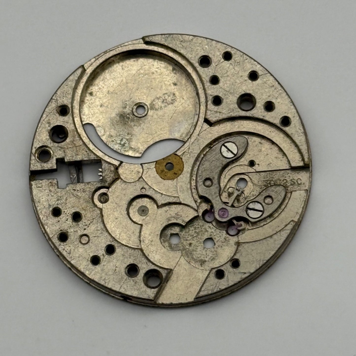 Omega 30T2 SC Watch Movement Main Plate Vintage Swiss Rare Parts Repair 30.5mm