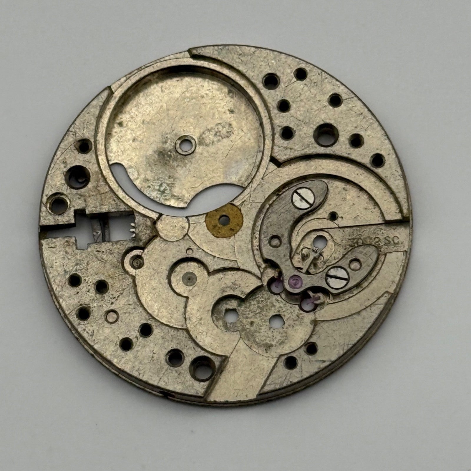 Omega 30T2 SC Watch Movement Main Plate Vintage Swiss Rare Parts Repair 30.5mm