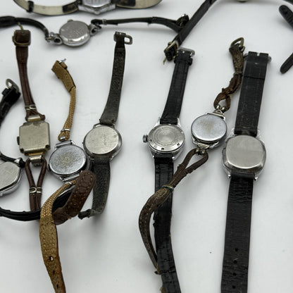 Bundle Of Ladies Vintage Manual Wind Wristwatches Joblot PARTS REPAIR SPARES