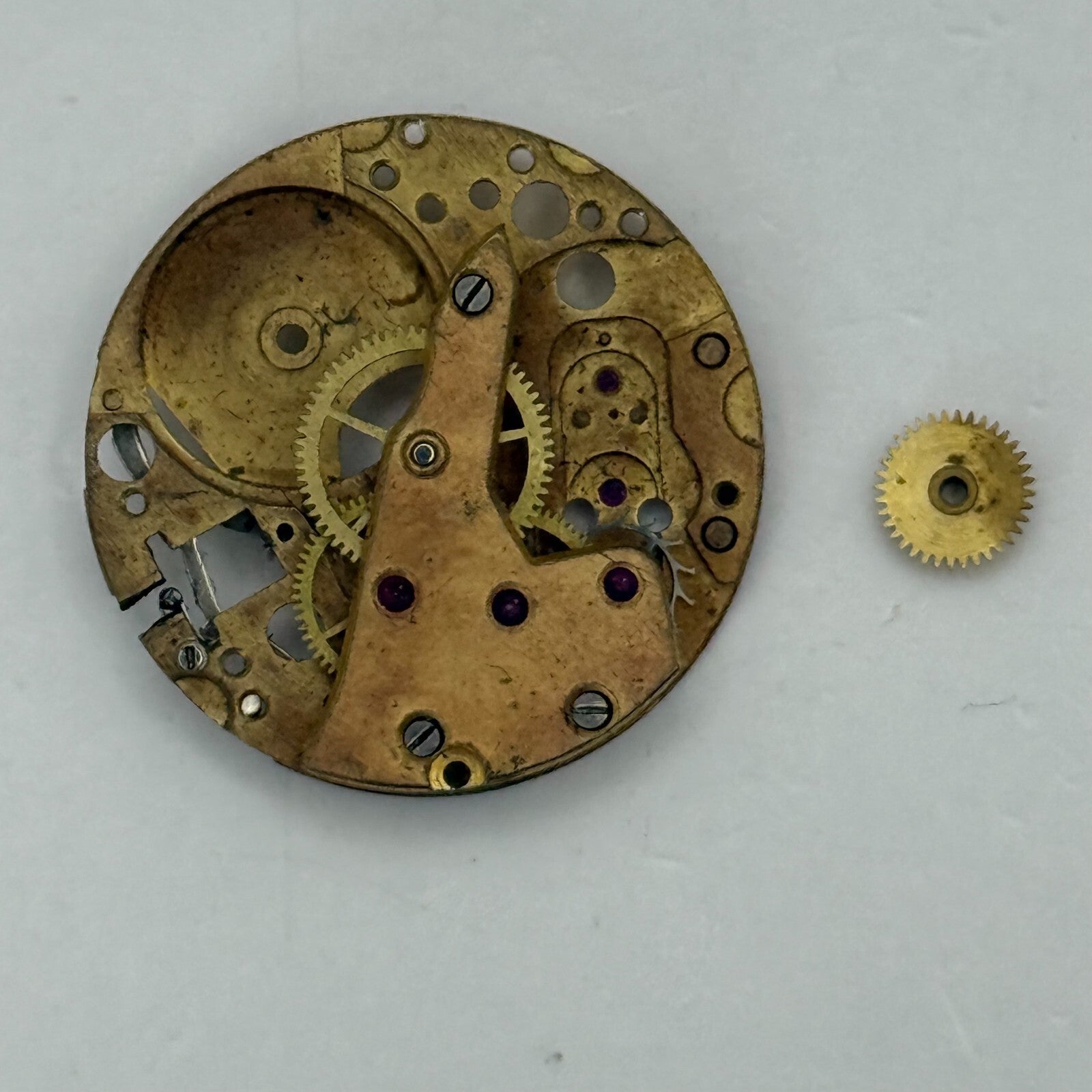 23.6mm Vintage Cupillard Cal 233 Manual Wind Partial Watch Movement PARTS REPAIR