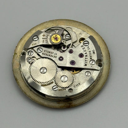 30.6mm Vintage Wittnauer C11K Manual Wind Watch Movement Swiss PARTS REPAIR